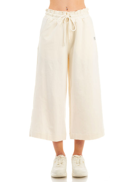 Be:Nation Damen Baumwolle Palazzo-Hose Ecru