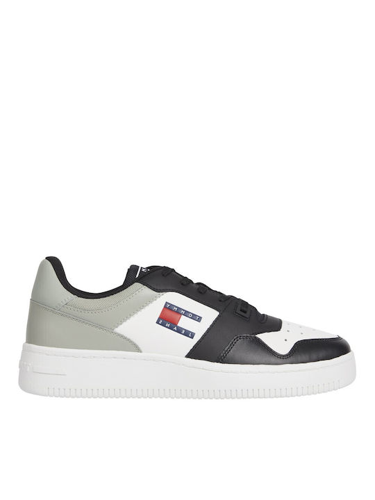 Tommy Hilfiger Tjm Retro Basket Ess Ανδρικά Sneakers Μαύρα