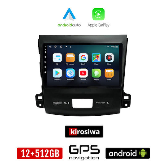 Kirosiwa Ηχοσύστημα Αυτοκινήτου για Peugeot 4007 2006-2012 (Bluetooth/USB/AUX/WiFi/GPS/Apple-Carplay/Android-Auto) με Οθόνη Αφής 9"