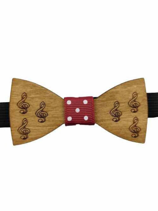 Bonjour Bebe Kids Wooden Bow Tie "0009" Red