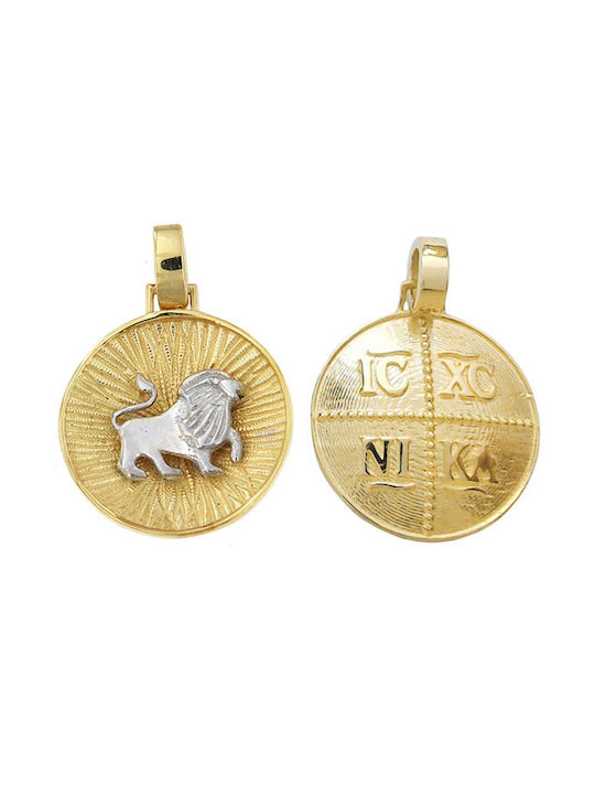 Goldjewels Charm Amulett Tierkreiszeichen Leo aus Gold 14K