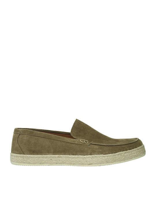 Suede Ανδρικά Μοκασίνια σε Πράσινο Χρώμα