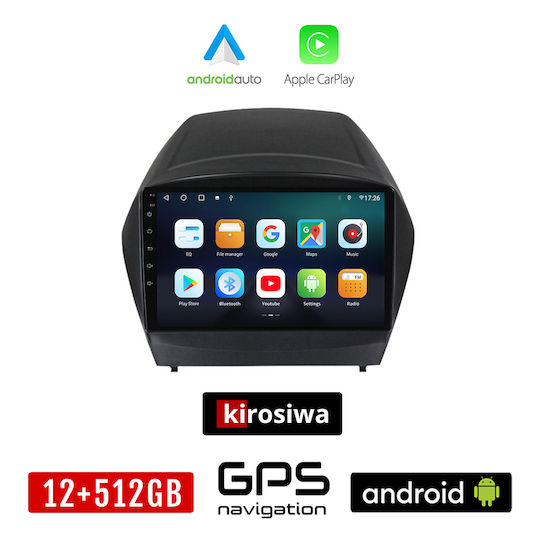 Kirosiwa Car Audio System for Hyundai iX35 2010-2015 (Bluetooth/USB/AUX/WiFi/GPS/Apple-Carplay/Android-Auto) with Touch Screen 9"