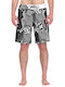 Lido Men's Swimwear Bermuda Black with Patterns
