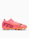Future 7 Match FG/AG Kids Soccer Cleats & Shoes with Molded Pink Outsole