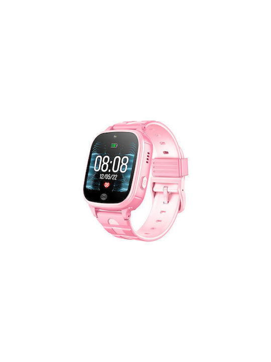 Forever Kinder Smartwatch mit GPS und Kautschuk/Plastik Armband Rosa