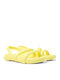 Women's Flat Sandals in Yellow Color