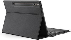 Dux Ducis Flip Cover Plastic with Keyboard English US Black Samsung Tab S9 Plus