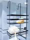 AWD Interior An Der Wand Montierte Badezimmerregal Metallisch Schwarz