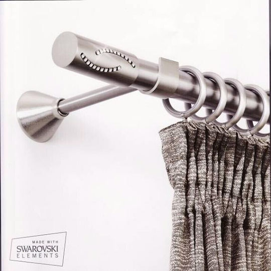 Aslanis Home Металик Корниз Двоен с Пръчка Φ25мм 300бр Inox