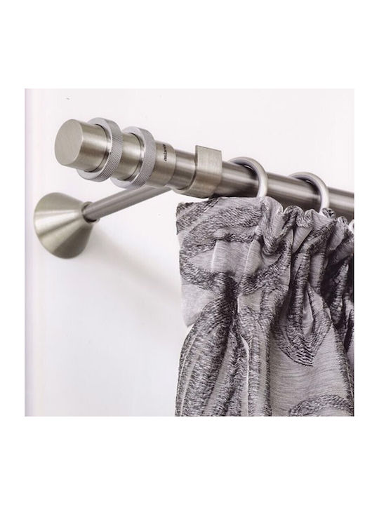 Aslanis Home Metallisch Vorhangstange Doppel mit Stange Φ25mm 240cm Lux