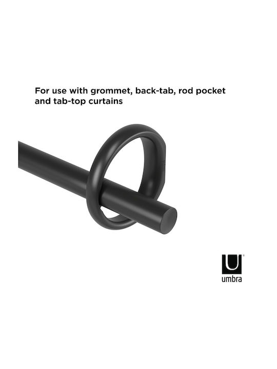 Umbra Extendable Metallic Curtain Pole Ringlet ...