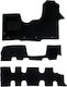 Autopataki Set of Front and Rear Mats 3pcs for Renault Trafic Black