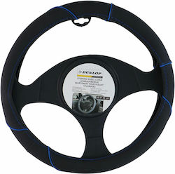 Dunlop Auto-Lenkradabdeckung mit Durchmesser 38cm Blau mit Roter Naht Dunlop Auto-Lenkradabdeckung mit Durchmesser 38cm Blau mit Roter Naht