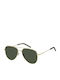 Tommy Hilfiger Men's Sunglasses with Gold Metal Frame and Green Lens TH2111/GS J5G/QT