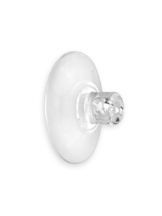 Inofix Άγκιστρο Μπάνιου Μονό με Βεντούζα ​4.5x4.5cm Διάφανο