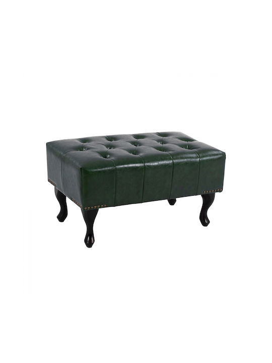 Stool Bench Stool Upholstered with Leatherette Emma Cypress 80x45x39cm