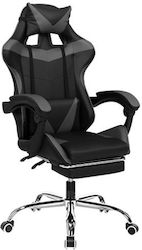 Gaming Chair with Footrest Black