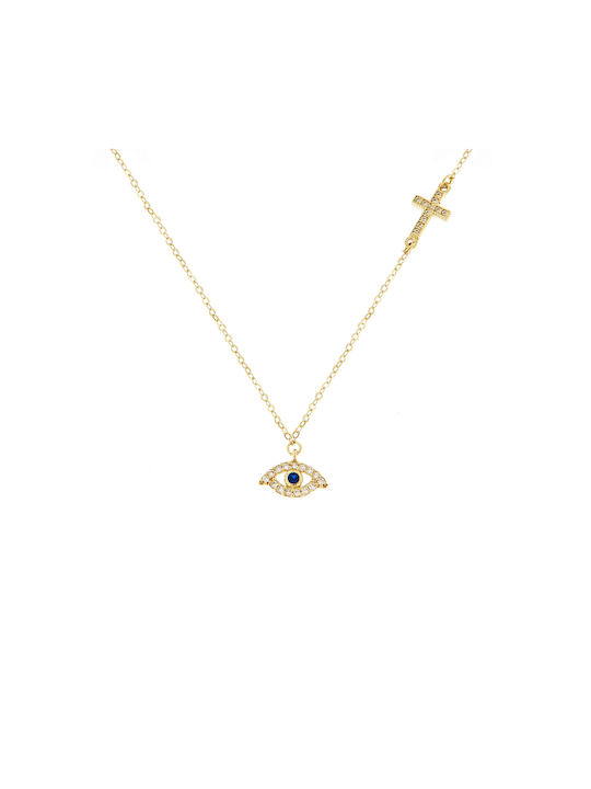 Necklace Eye from Gold 9 K