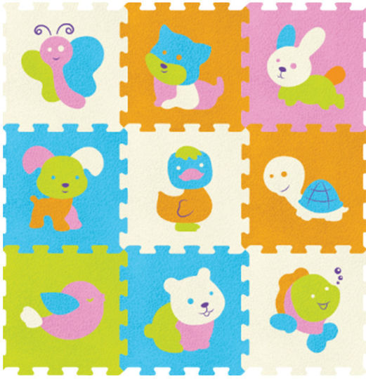 Interactive Kids Floor Puzzle with Animals