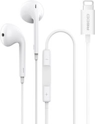Recci Rep-l28 In-ear Handsfree Ακουστικά με Βύσμα Lightning Λευκό