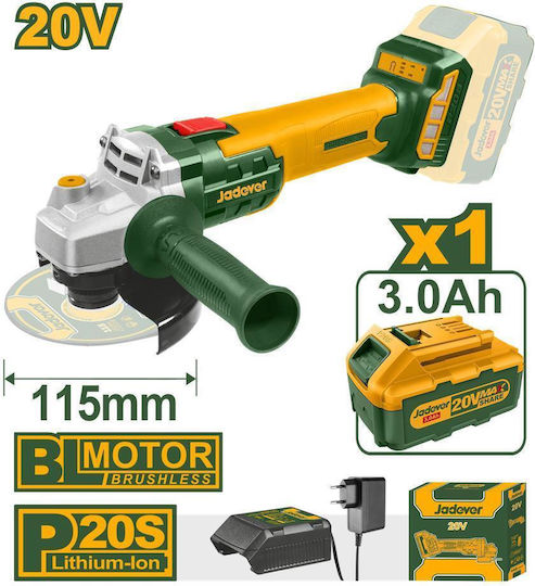 Jadever JDLAPM21 Τροχός 115mm Μπαταρίας 1x3Ah