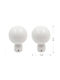 ForHome Curtain wood end made of Metal White 2pcs