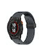 Garmin Fenix 7s Pro 42mm 20mm сгъваема катарама дупка силиконова часовник лента тъмно сив