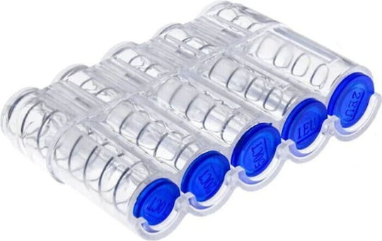 Plastică Suport portabil pentru monede cu 5 compartimente Suport monede 5 poziții Eurocash 100852
