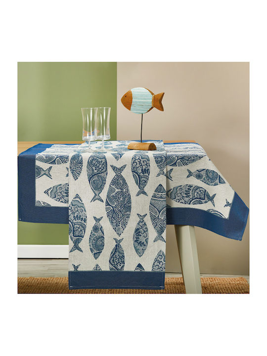 Whitegg Tablecloth Blue 140x260cm