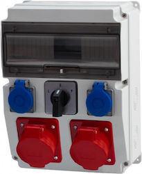 Steckdose Schienenumschalter 32A