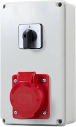Steckdose Schienenumschalter 16A
