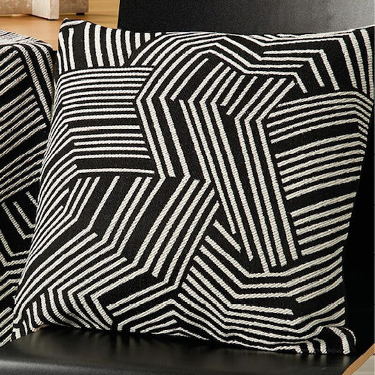 Whitegg Decorative Pillow Case Made of 100% Cotton Black 42x42cm