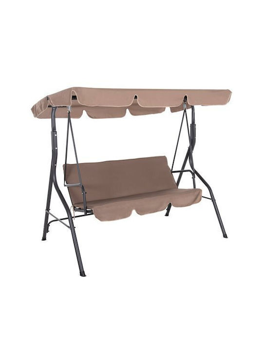 Likid Swing with Base 3 Seats Metallic W174xD110xH200cm Grey-Brown