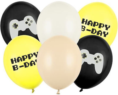 Set of 6 Balloons Black Birthday-Celebration 30cm