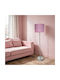 Oxygen Dusty Pink Floor Lamp H155xW1.55cm. with Socket for Bulb E27 Pink