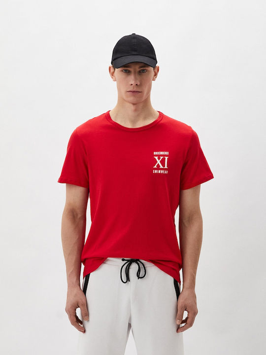 Bikkembergs Ανδρικό T-shirt Κοντομάνικο Red