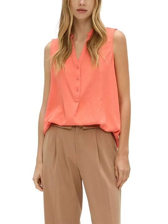 S.Oliver Women's Blouse Sleeveless Coral