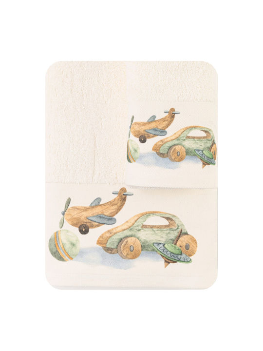 Towels Set 2pcs Toys Ecru 70 X 120 30 X 50 Cm