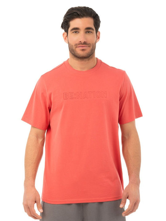Be:Nation Men's Short Sleeve T-shirt Burgundy
