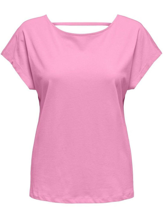 Only Short Sleeve Women's Blouse Pink
