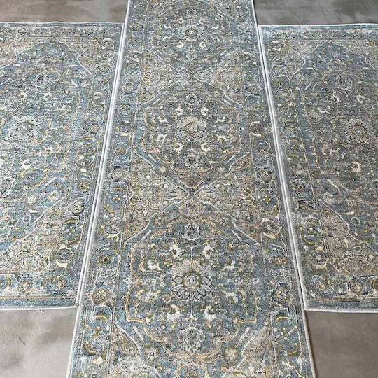 Ragolle Visconti Seturi De Covoare Pentru Dormitor Din Catifea Albastre 84002-9151 2 Bucăți