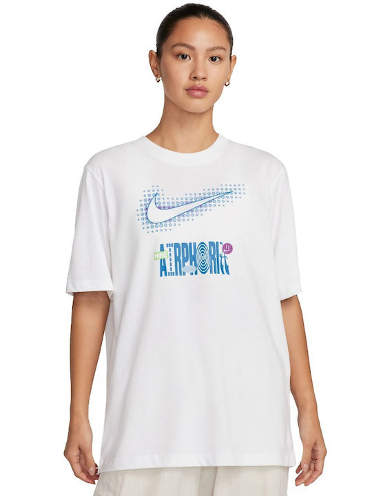 Nike Γυναικείο Αθλητικό T-shirt Λευκό