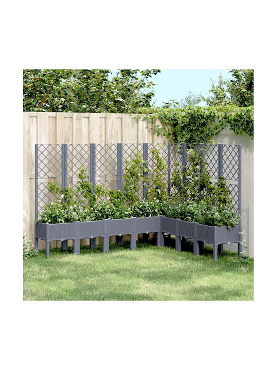 vidaXL Ζαρντινιέρα Πλαστική Γκρι 200x160x142εκ.