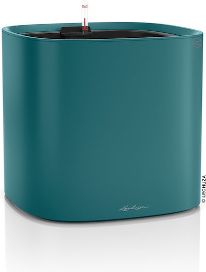 Lechuza Pila Self-watering Pot Plastic Petrol Blue 32.5x32.5x32.5cm.