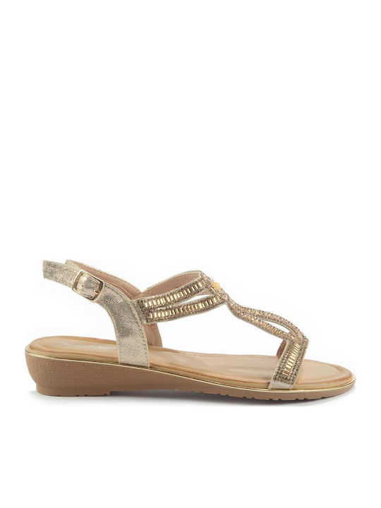 Fshoes Γυναικεία Σανδάλια Χρυσά
