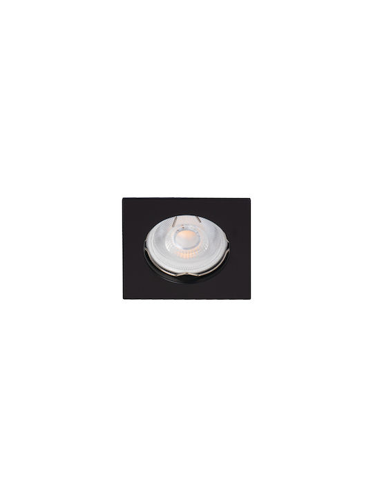 Kanlux Τετράγωνο Πλαίσιο για Σποτ GX5.3 Μαύρο 8.1x8.1εκ. 1τμχ