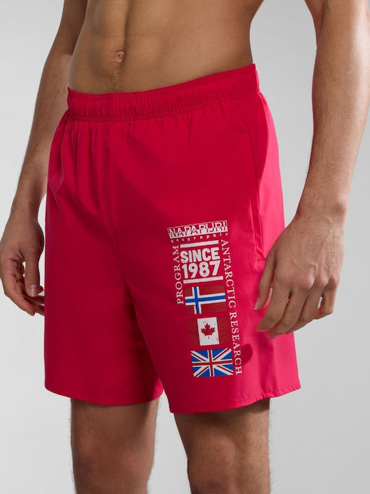 Мъжки бански Boxer Napapijri Фуксия V-sahtu Np0a4hon R25-червен Barberry