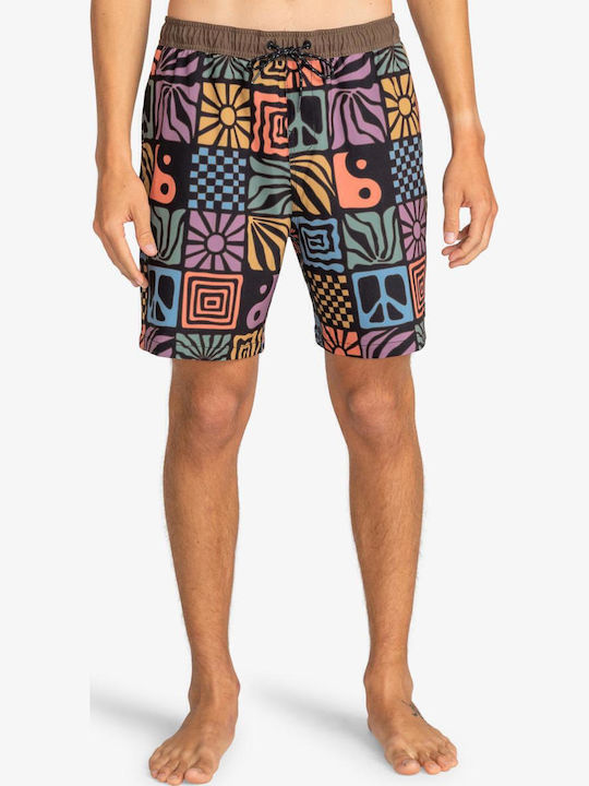 Wasted Times Lb Men's Swimwear Shorts Multicolour with Patterns