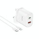Hoco Hoco Φορteur mit USB-C Ausgangsanschlüsse und Kabel USB-C 20W Stromlieferung Weiß (J148)